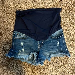 Pinkblush Denim Maternity Shorts